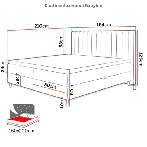 Kontinentaalvoodi Babylon 140x200 - Image 7