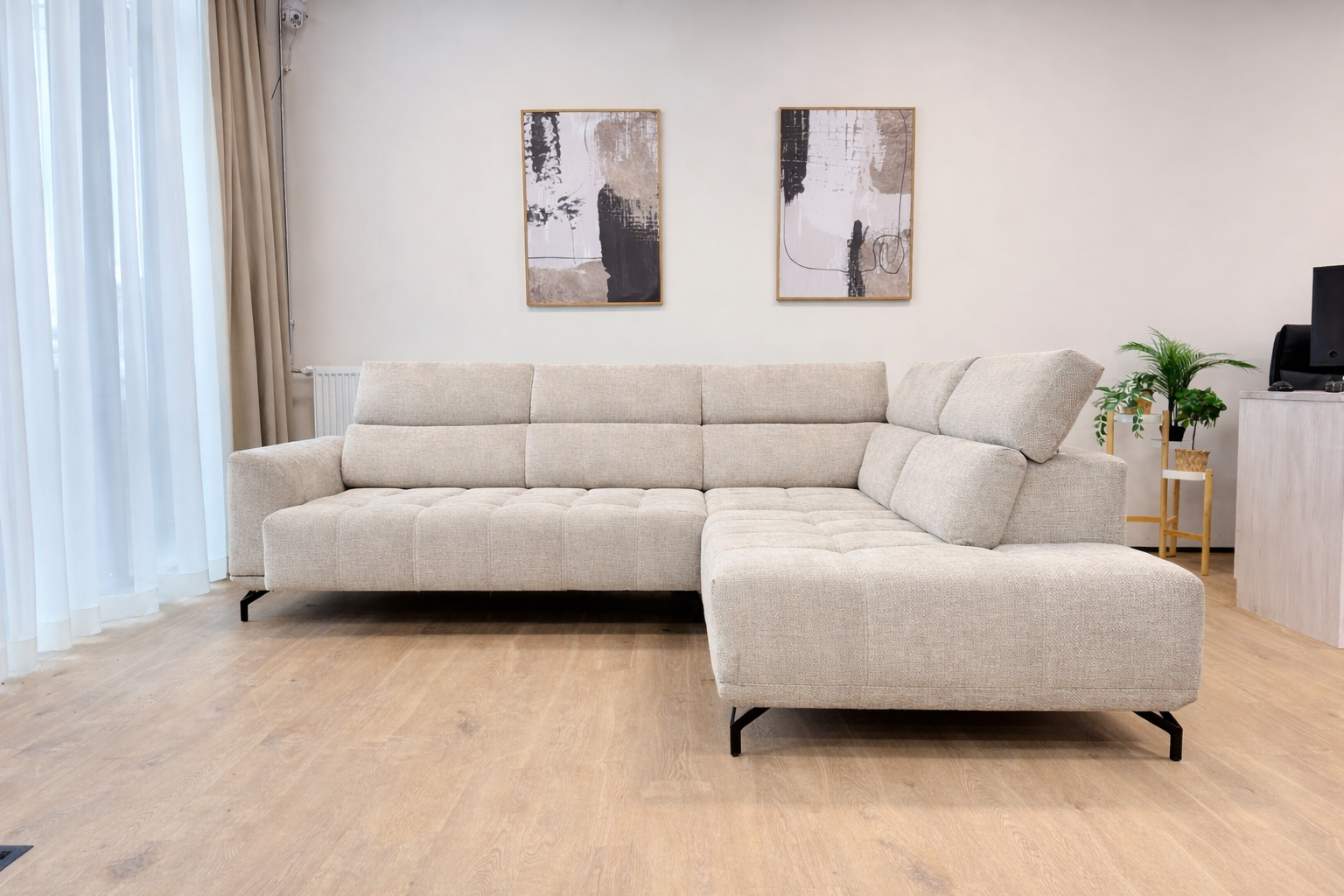 Elektriline nurgadiivan Miami beež