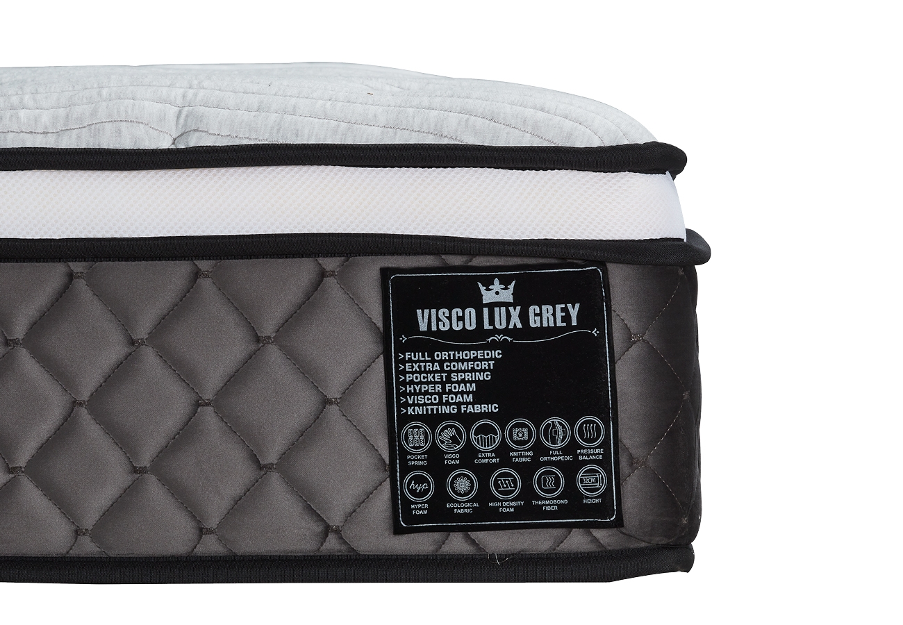 Madrats Visco Lux Grey 140x200 - Pilt 3