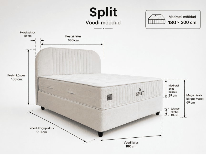 Kontinentaalvoodi Split 180x200 - Pilt 3
